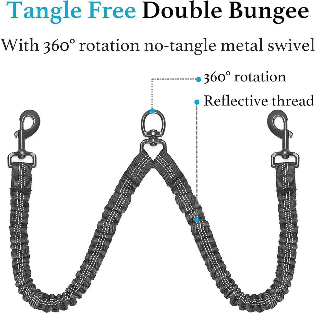 Heavy Duty Dog Leash with Double Bungee