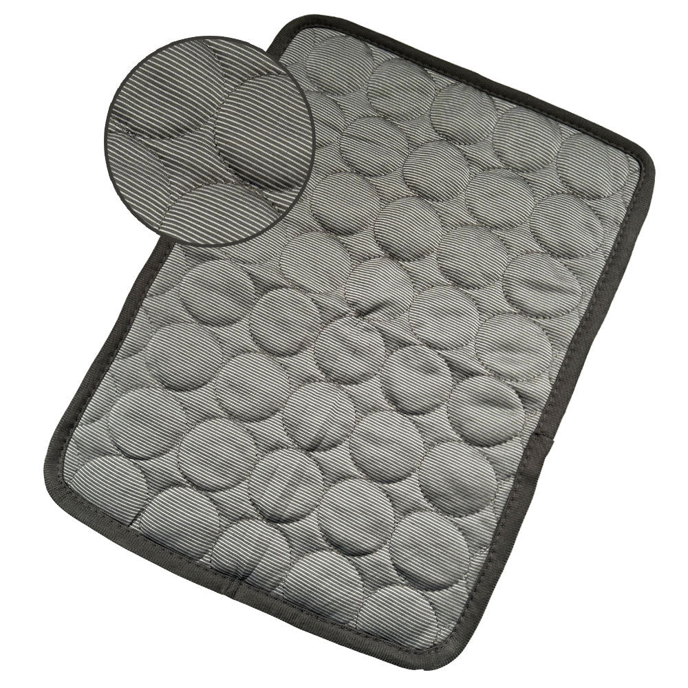 Gray textured mat with a close-up inset showing the pattern